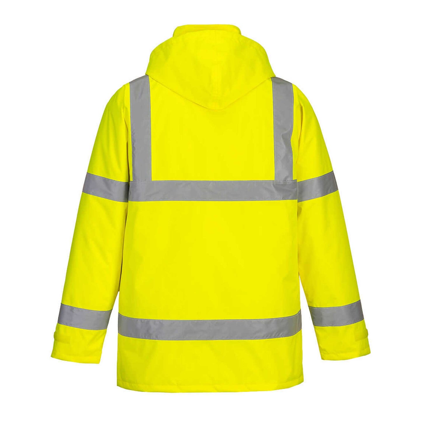 S460-Gelb Ansicht Hinten-Warnschutz-Winter-Verkehrsjacke---WARNSCHUTZ-VERKEHRS-JACKE