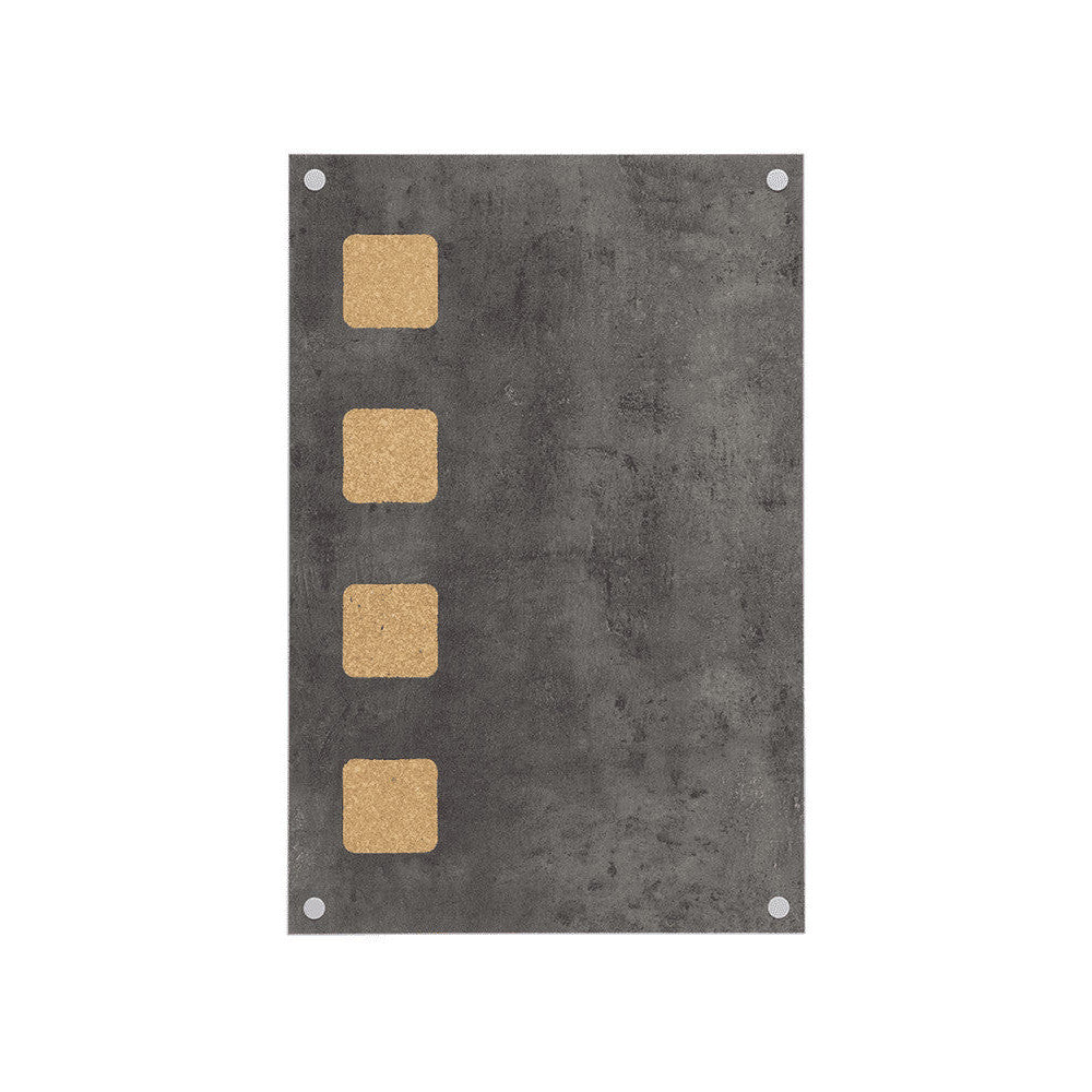 Securit®, Kreidetafel ohne Rahmen, Betonoptik mit Korkeinsätzen, 38x58cm