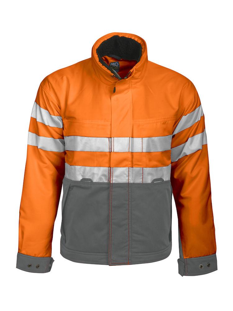 Projob Herren Arbeitssicherheits Jacke Gefüttert mit Reflektorstreifen und EN ISO 20471 KLASSE 3 Zertifizierung - wirbe-welt.shop