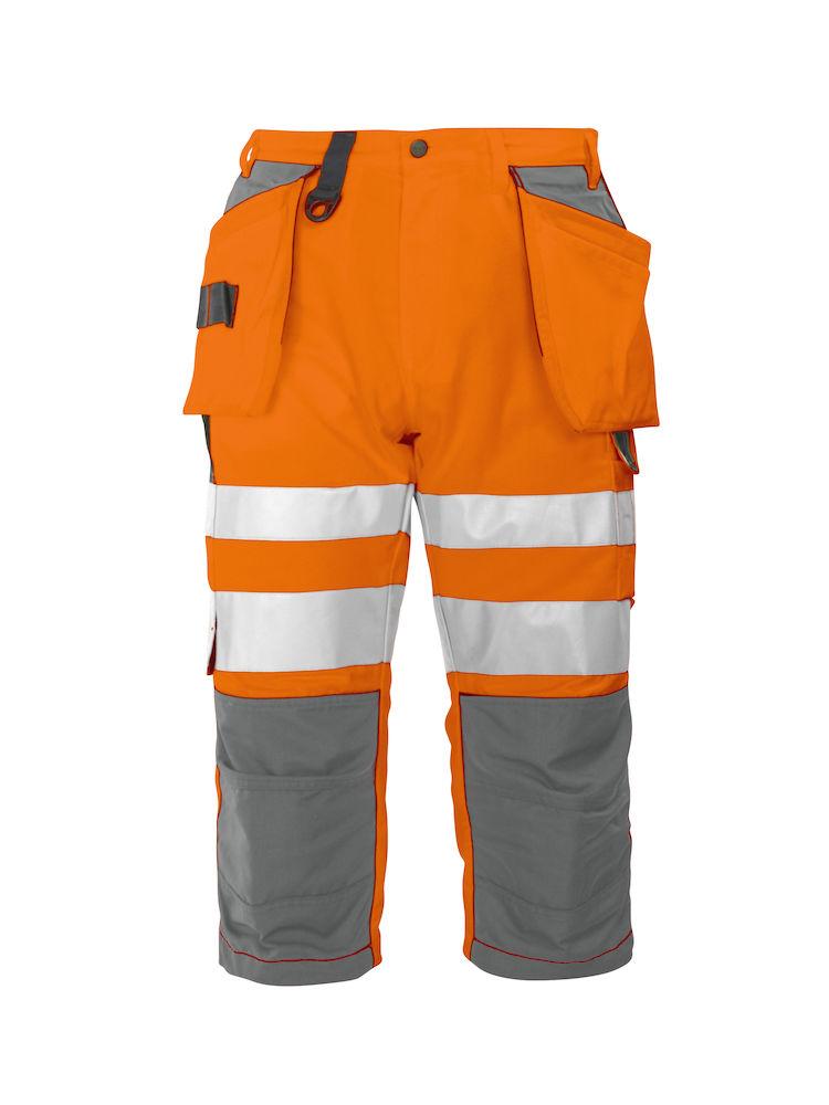 Projob Herren 3/4 Arbeitshosen Piratenhosen in Warnschutzfarbe EN ISO 20471 Klasse 2 - wirbe-welt.shop