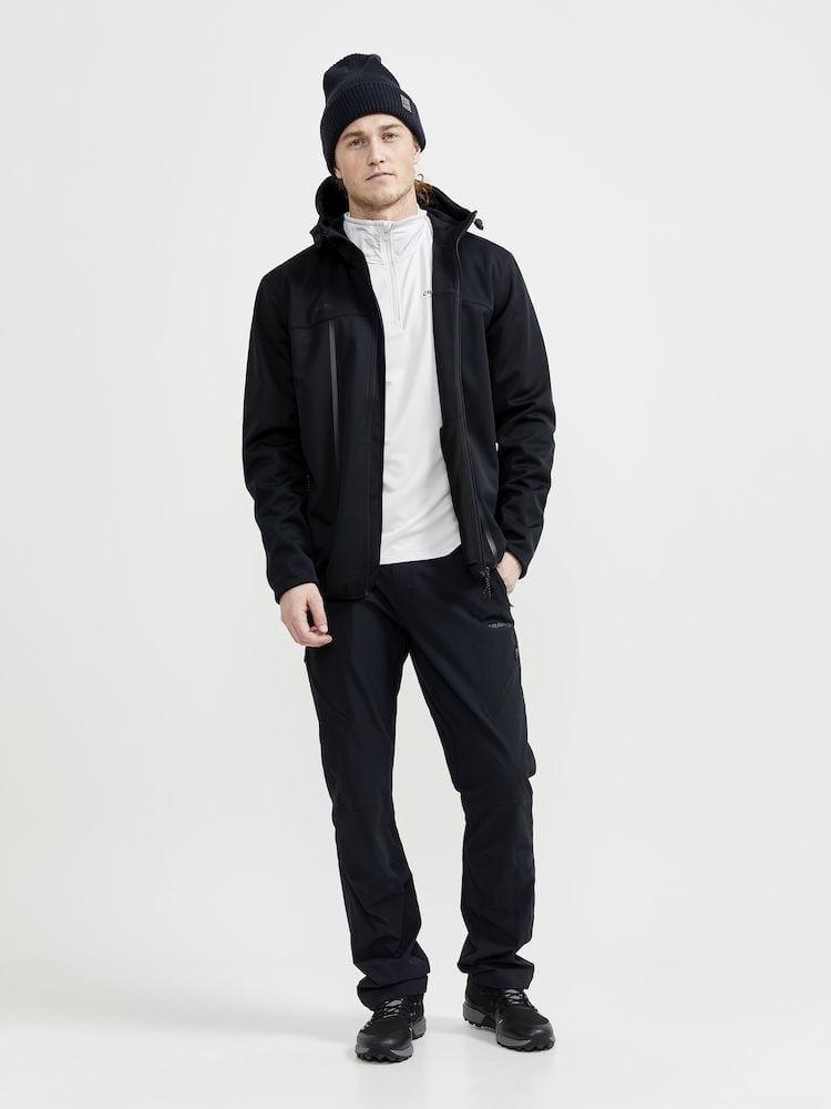 Sportliche Softshell Jacke mit Kapuze für Herren - Craft Explore Soft Shell JKT - wirbe-welt.shop