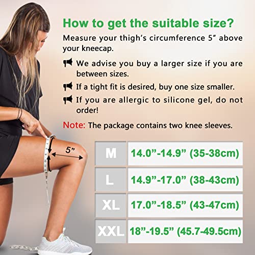 beister Kompression Kniebandage Männer & Damen, Sport Knieschoner, Kniestütze, Medizinischer Knieschützer, Knie Wärmer für Laufen,Meniskusriss,ACL,Arthrose,Gelenkschmerzlinderung(Paar)