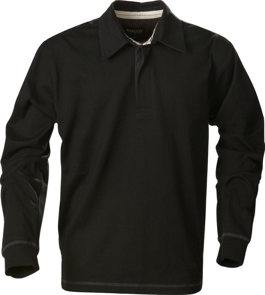 LAKEPORT-Unisex Sweatshirt mit verdeckter Knopfleiste, Kontrastband aus Satin auf der Innenseite des Kragens - wirbe-welt.shop