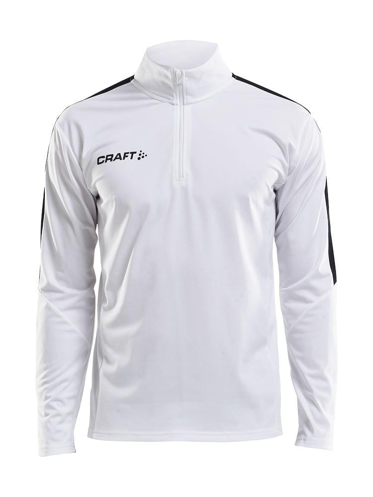 CRAFT PROGRESS HALFZIP LS TEE MEN BLACK/WHITE S - wirbe-welt.shop