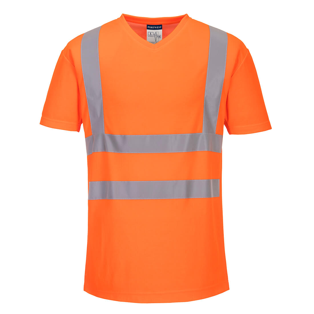 T-Shirt mit V-Ausschnitt und Mesh-Einsätzen