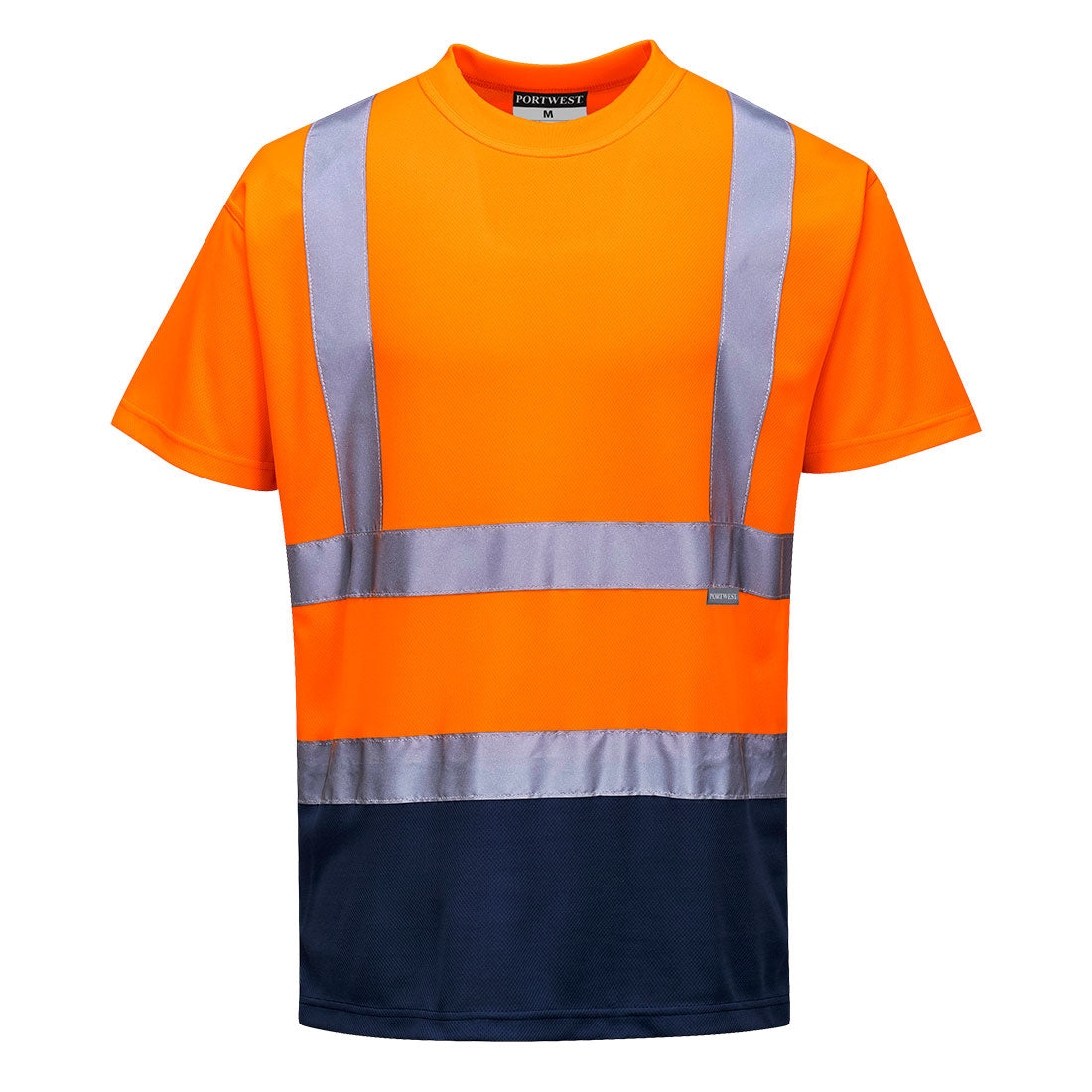 Zweifarbiges Warnschutz T-Shirt Dieses zweifarbige T-Shirt mit guter Passform bietet optimale Bewegungsfreiheit in allen Arbeitslagen. Das Reflexband gewährt höchste Sichtbarkeit und Sicherheit.