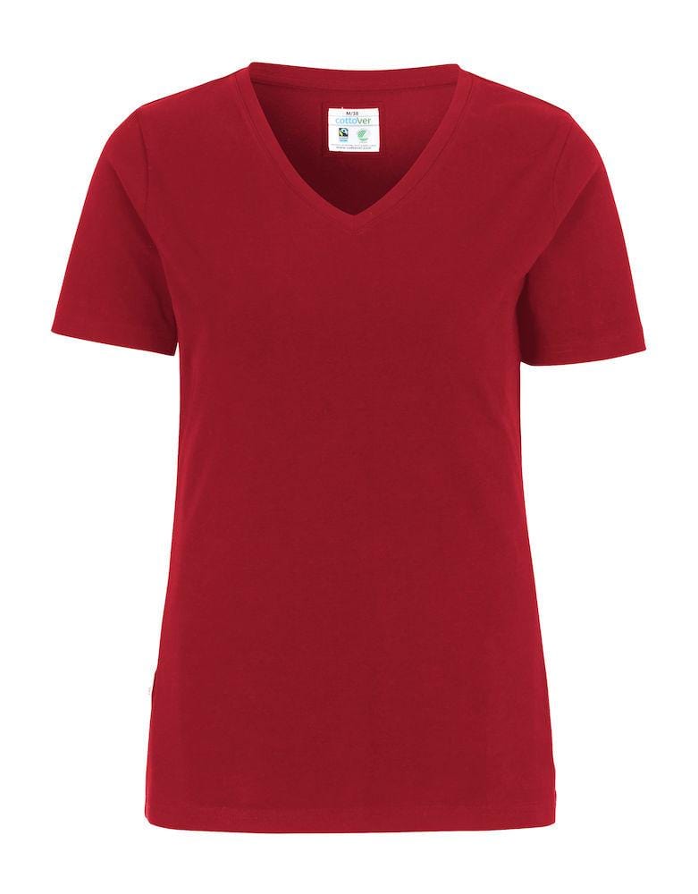 Stretch Damen T-Shirt rot- online gestalten & bedrucken lassen - wirbe-welt.shop