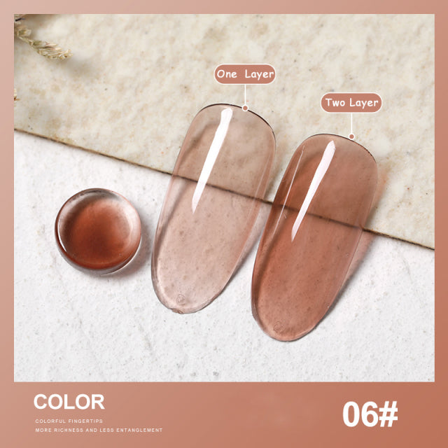 SKVP 8ML Dull Color Gel Polish Translucent Manicuring UV LED Crystal Gel Soak Off Jelly UV Gel Nail Polish Semi Permanent