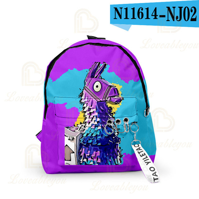 FORTNITE Rucksack fürs neue Schuljahr - mit Schlüsselanhänger - Rucksack für Schüler