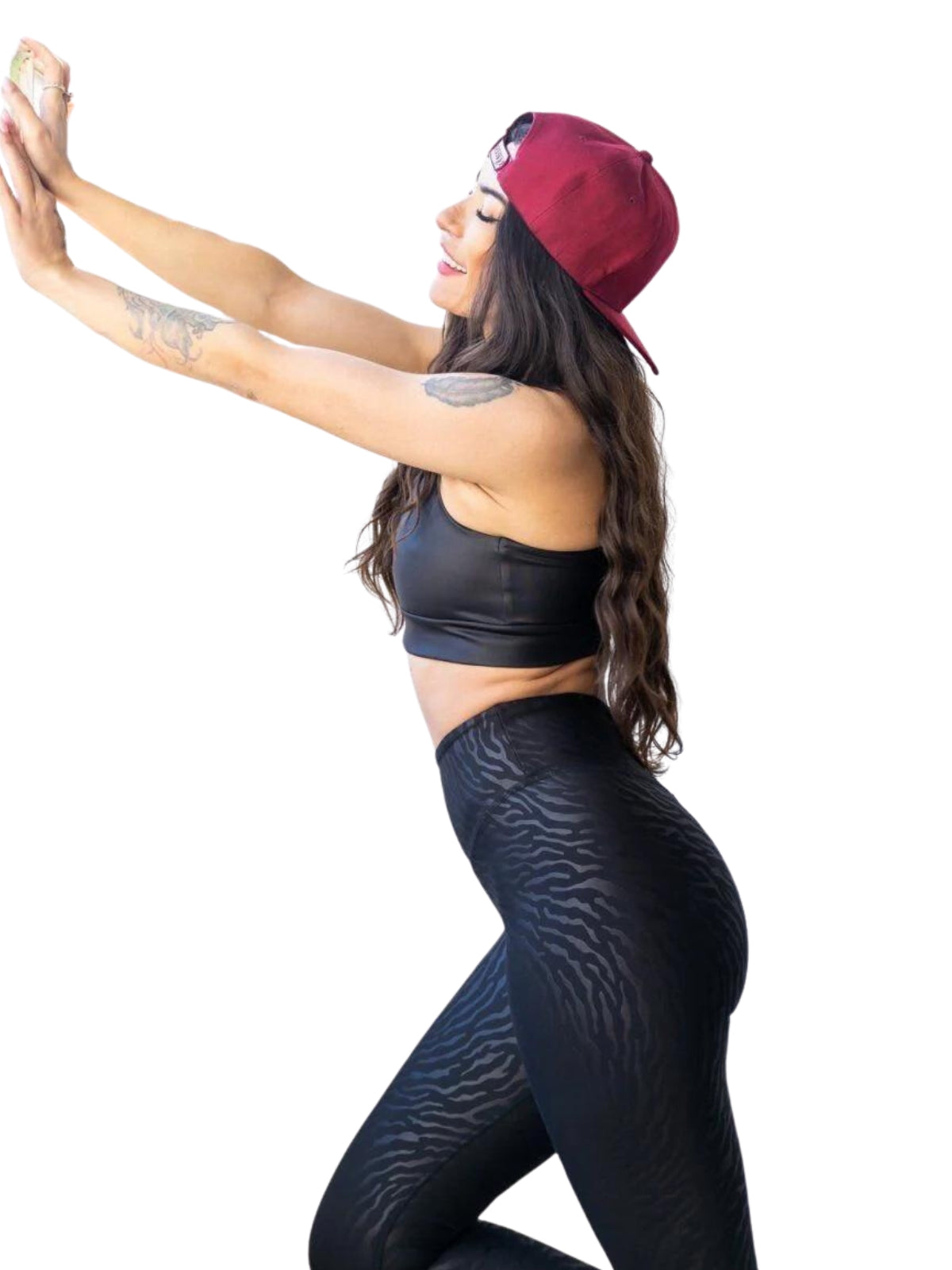 1194 Leather Look Leggings in Schwarz