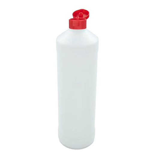 Rundflasche für Reinigungsmittel, ohne Verschluss, 1 Liter