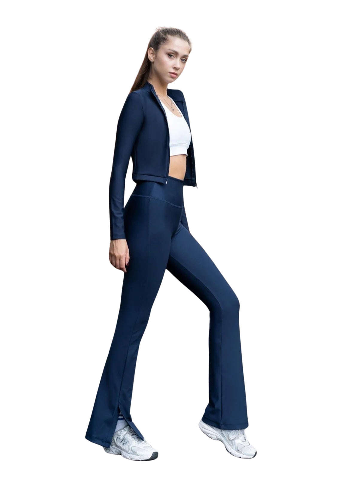 1259 Split Spanish Leggings in Navy Blau