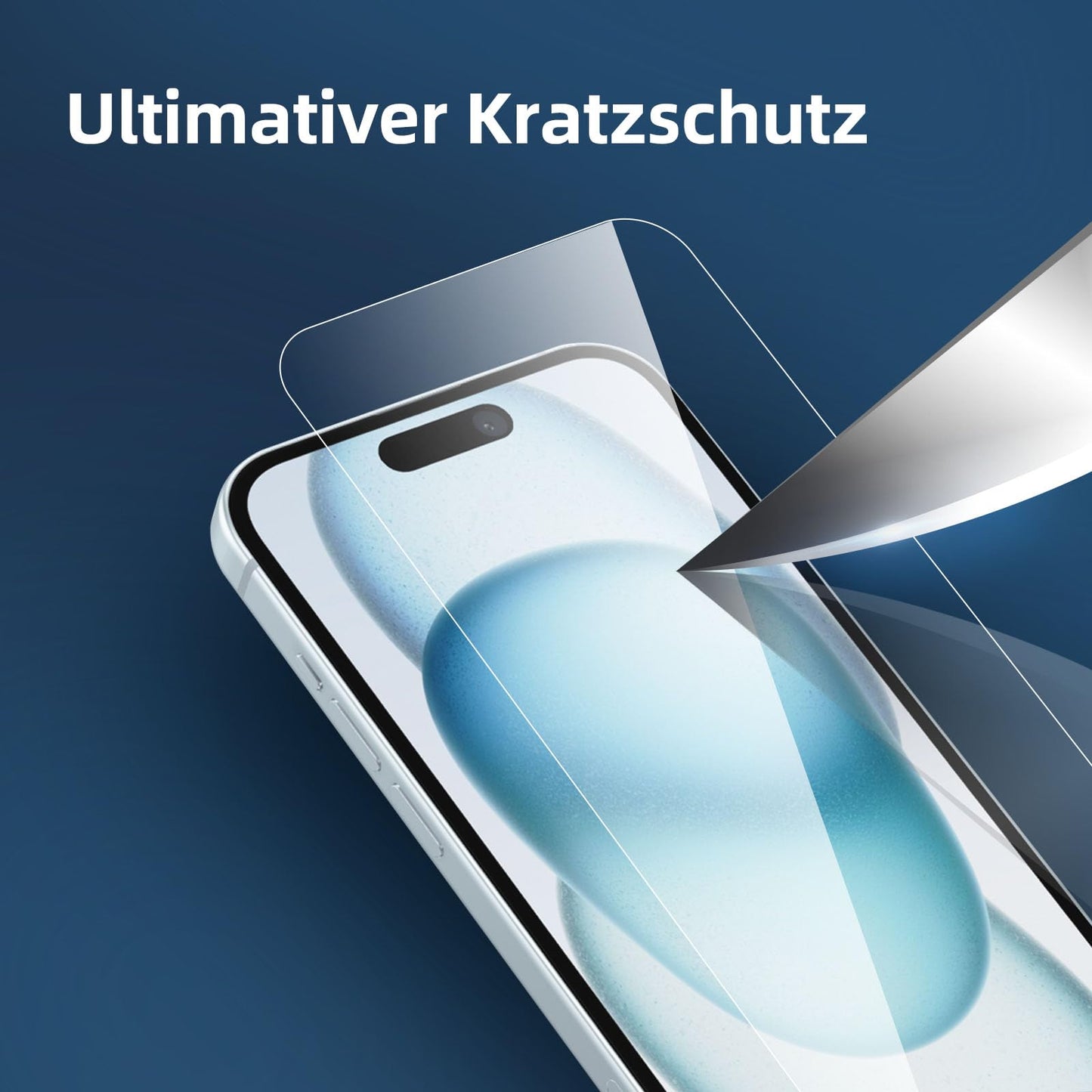 NEW'C 3 Stück, Panzer Schutz Glas für iPhone 16, iPhone 15, iPhone 15 Pro (6,1 Zoll), Frei von Kratzern, 9H Härte, HD Displayschutzfolie, 0.33mm Ultra-klar, Ultrabeständi