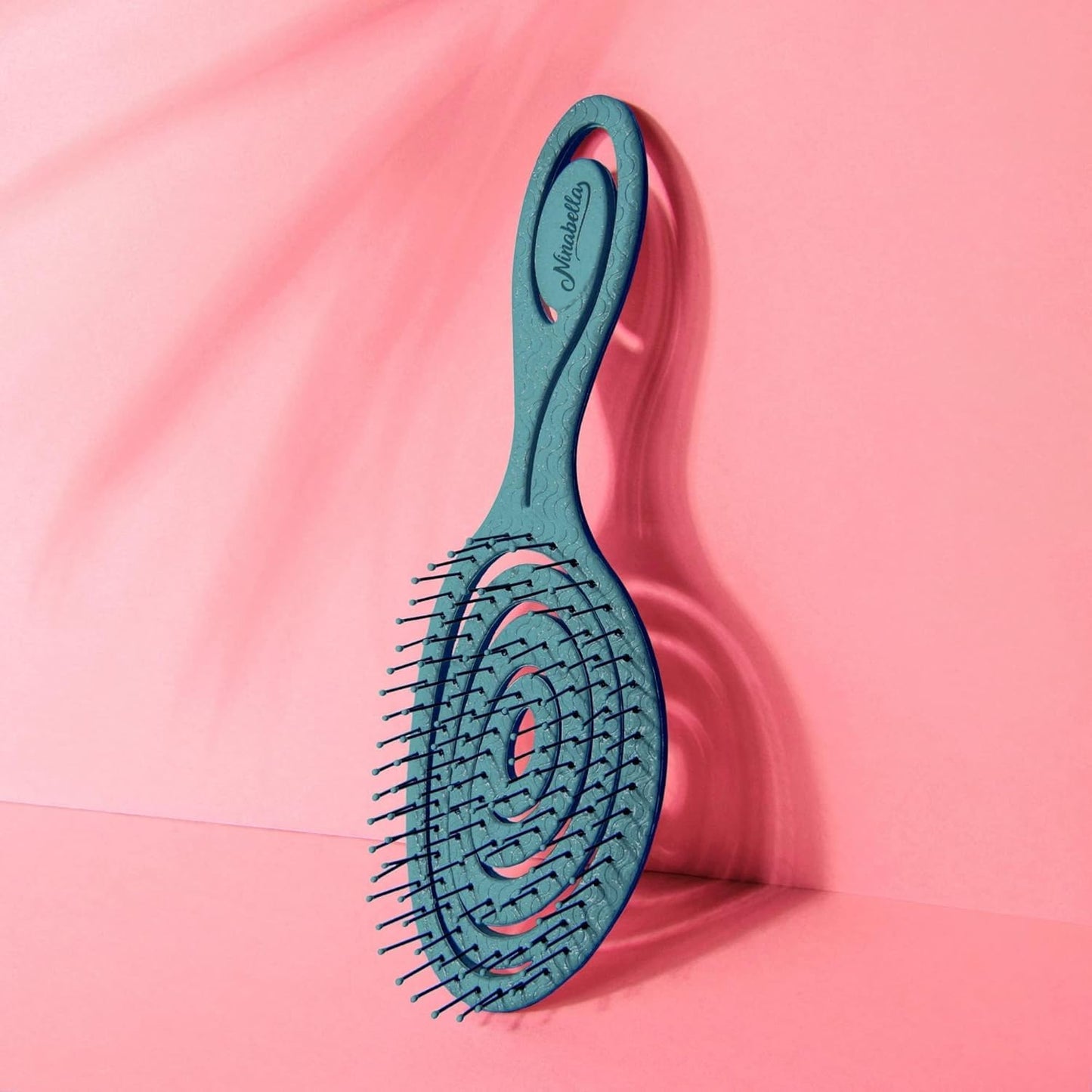 Ninabella Spiral Hairbrush - Detangle Hair Brush - For Brushing Wet or Blow Dry Hair - Detangler Vent Brush - Gray