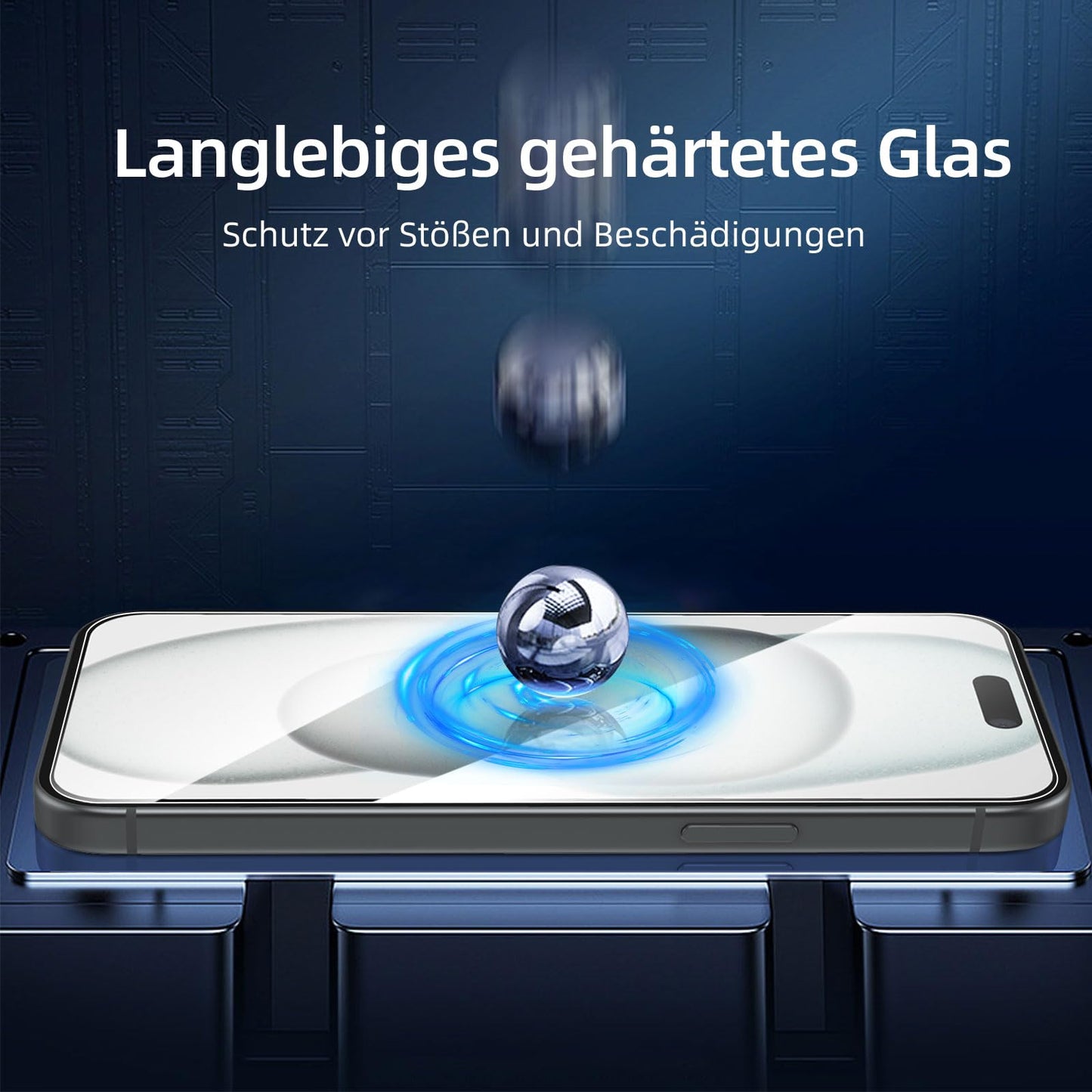 NEW'C 3 Stück, Panzer Schutz Glas für iPhone 16 Plus, iPhone 15 Pro Max, iPhone 15 Plus (6,7 Zoll), Frei von Kratzern, 9H Härte, HD Displayschutzfolie, 0.33mm Ultra-klar, Ultrabeständi