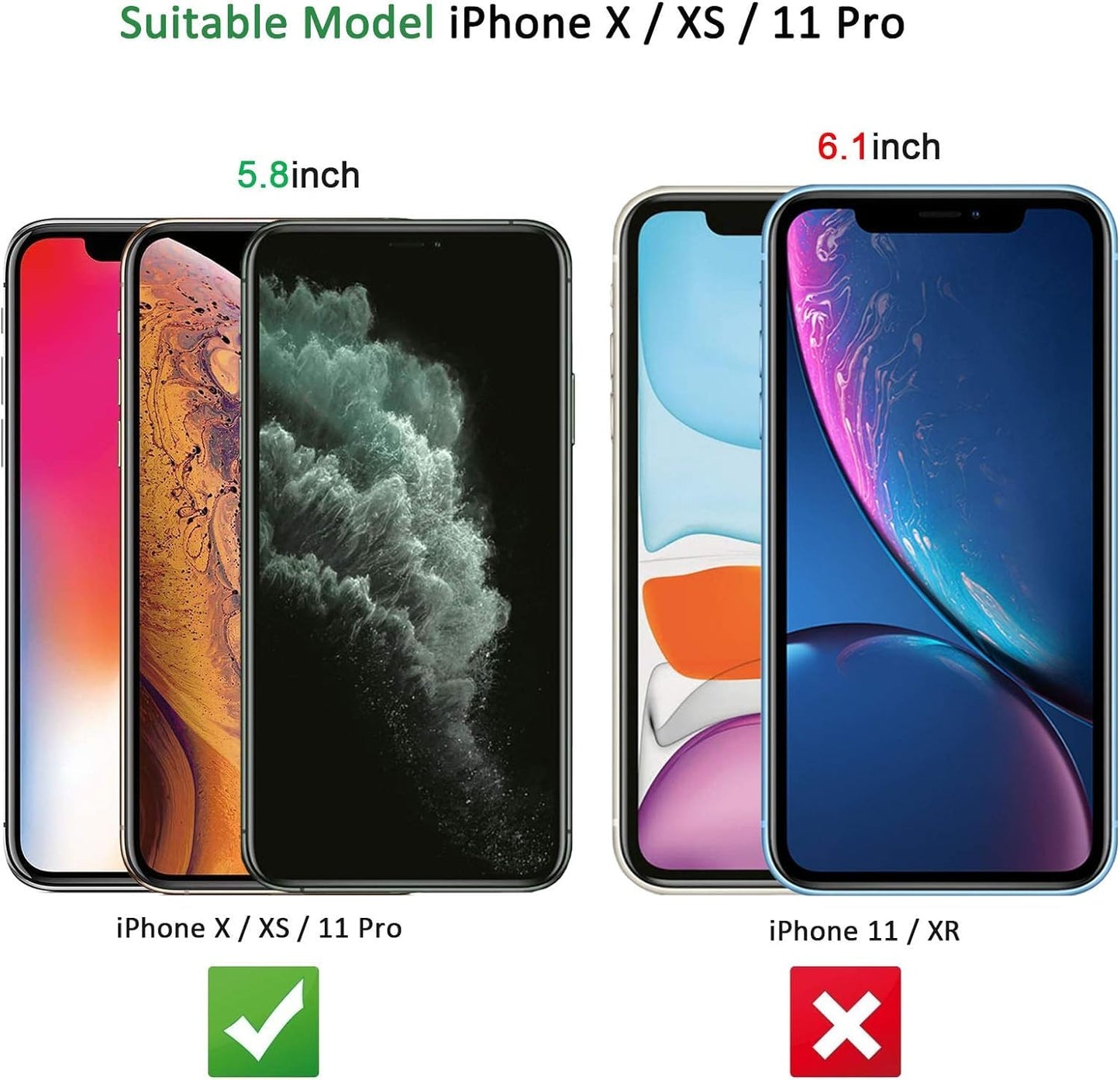 NEW'C 2 Stück, Panzer Schutz Glas für iPhone 11 Pro und iPhone X und iPhone XS, Frei von Kratzern, 9H Härte, HD Displayschutzfolie, 0.33mm Ultra-klar, Ultrabeständig