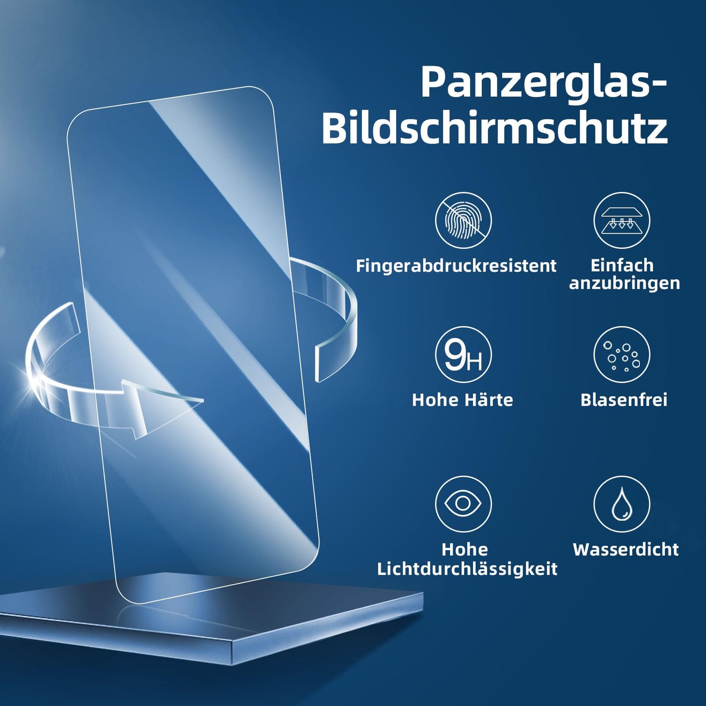 NEW'C 3 Stück, Panzer Schutz Glas für iPhone 16, iPhone 15, iPhone 15 Pro (6,1 Zoll), Frei von Kratzern, 9H Härte, HD Displayschutzfolie, 0.33mm Ultra-klar, Ultrabeständi