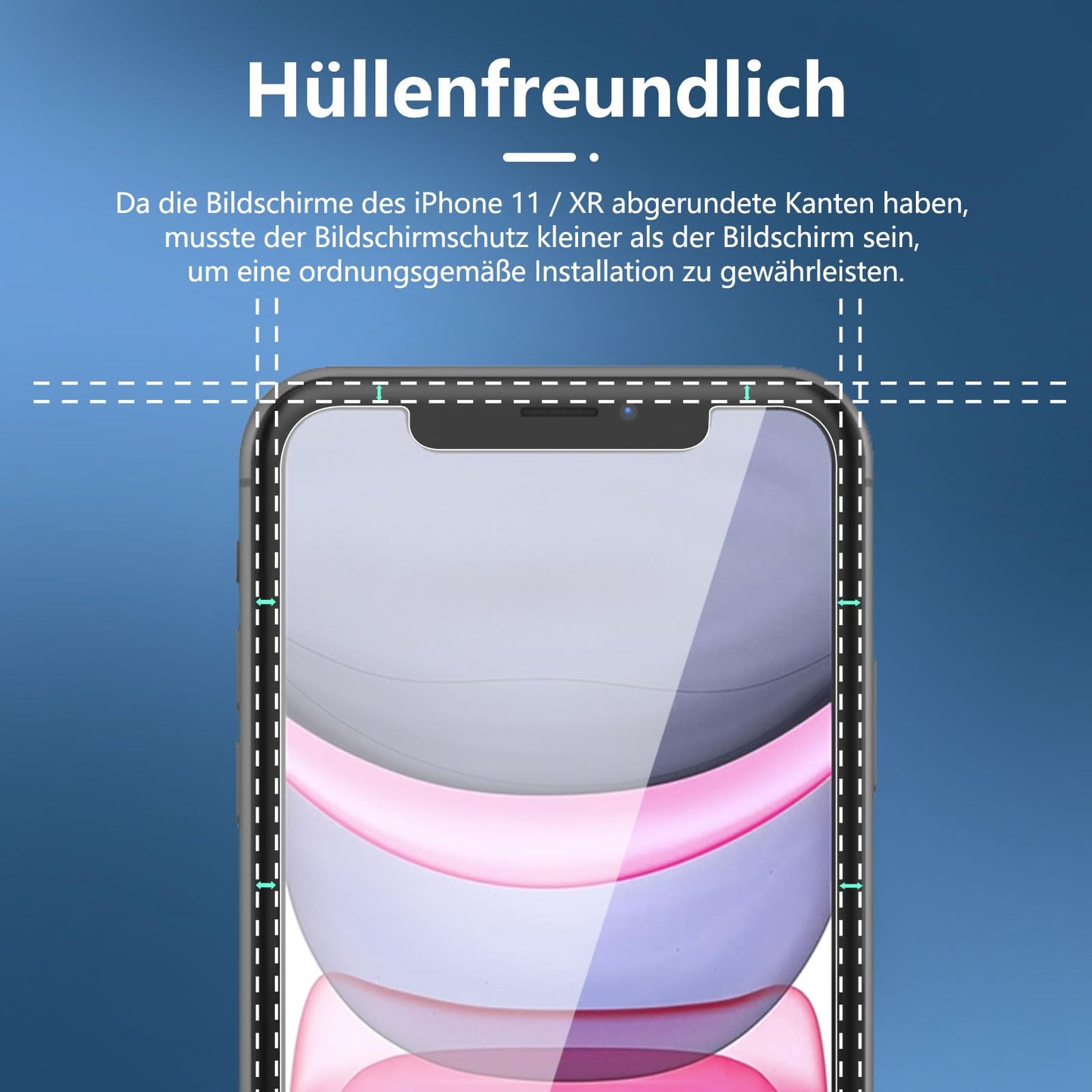 NEW'C 2 Stück, Panzer Schutz Glas für iPhone 11 und iPhone XR, Frei von Kratzern, 9H Härte, HD Displayschutzfolie, 0.33mm Ultra-klar, Ultrabeständig