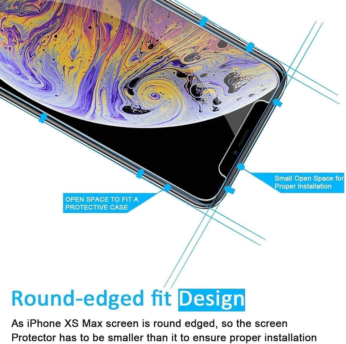 NEW'C 2 Stück, Panzer Schutz Glas für iPhone 11 Pro Max, XS Max, Frei von Kratzern, 9H Härte, HD Displayschutzfolie, 0.33mm Ultra-klar, Ultrabeständig