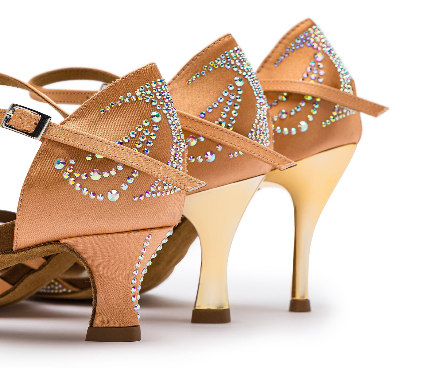 Sparkle Shine Tanzschuhe in Nude Satin