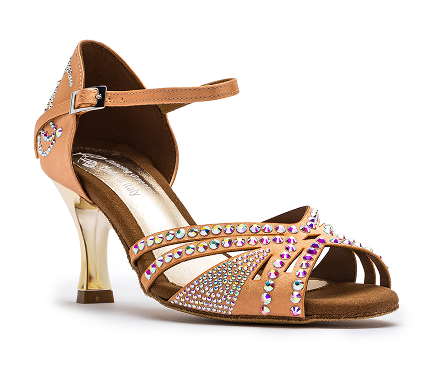 Sparkle Shine Tanzschuhe in Nude Satin