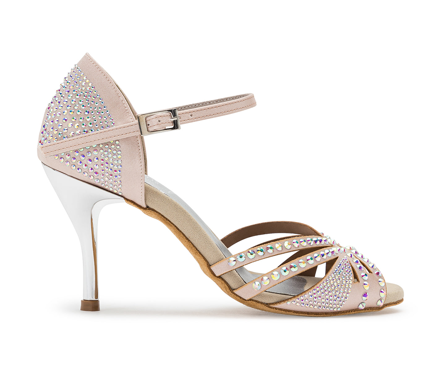 Sparkle Shine Tanzschuhe in Nude Rosé Satin