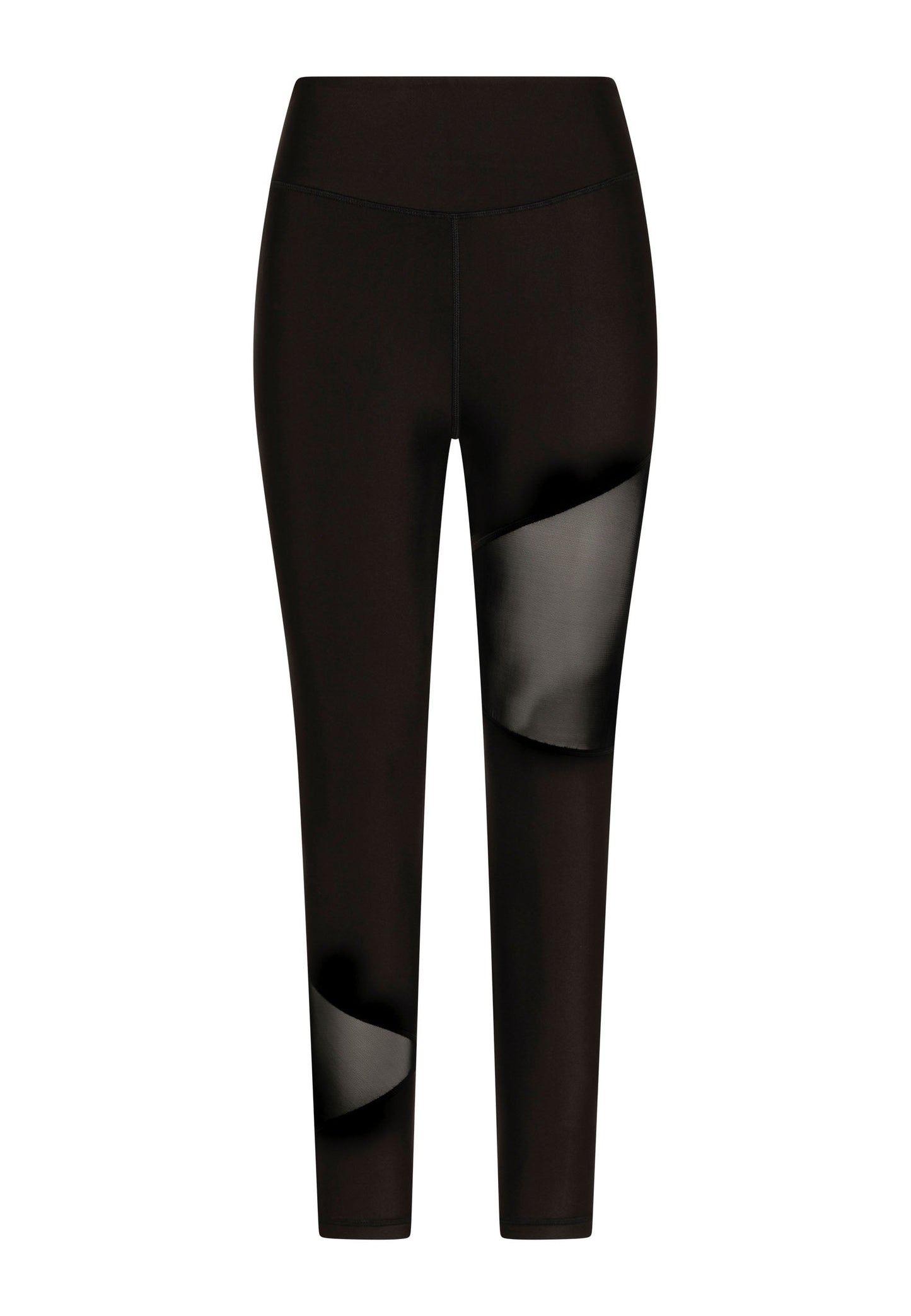 1017 Tulle Detailed Sport Leggings in Schwarz