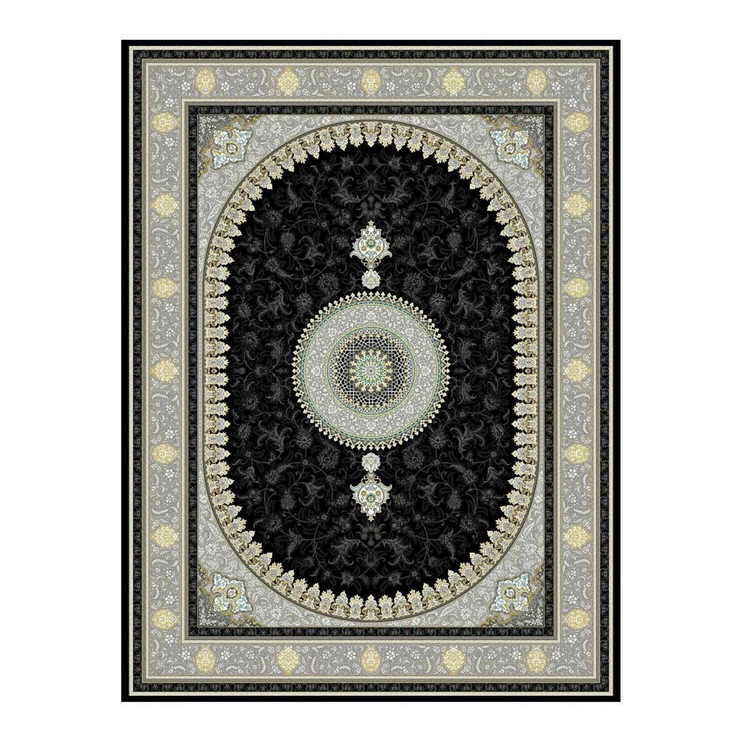 Authentischer Perserteppich - 700 Shana, Maschinell Gewebte Eleganz mit Traditionellem Iranischem Design