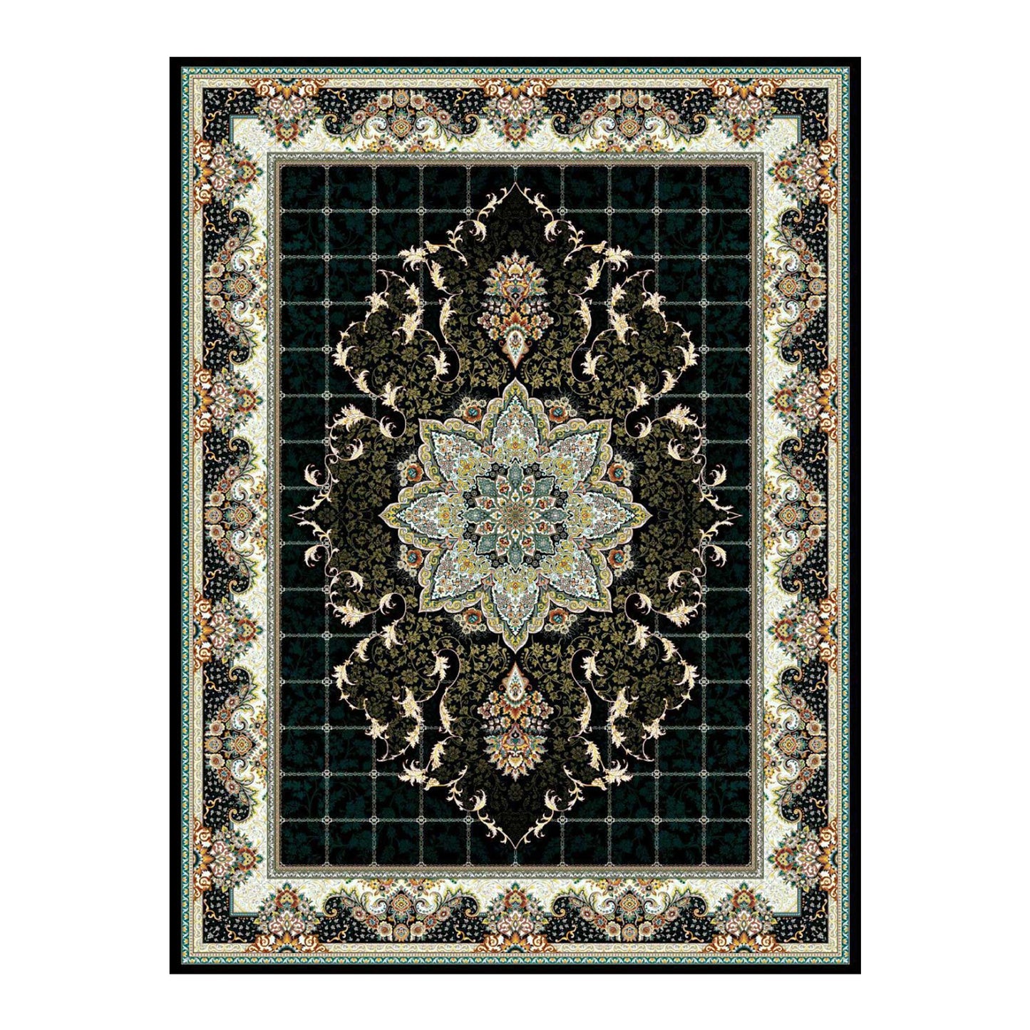 Authentischer Perserteppich-700 Shana, Maschinell Gewebte Eleganz mit Traditionellem Iranischem Design