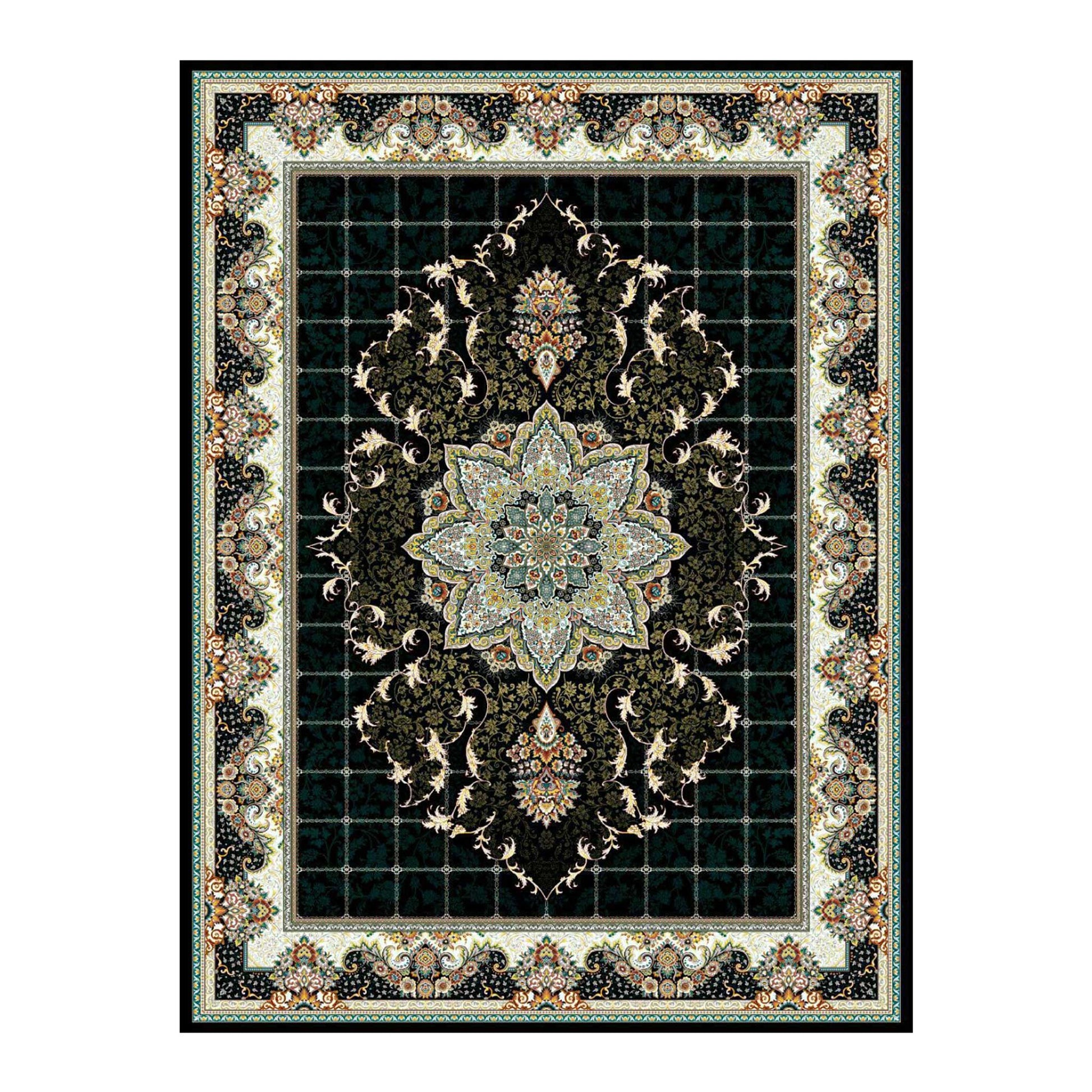 Authentischer Perserteppich-700 Shana, Maschinell Gewebte Eleganz mit Traditionellem Iranischem Design