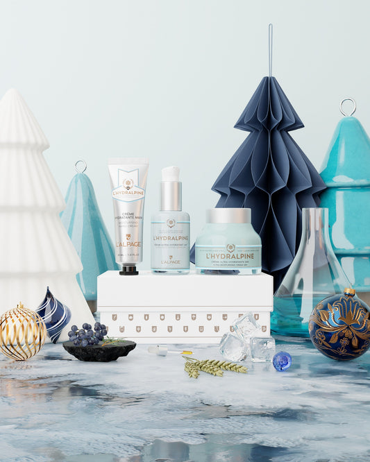 Set ou Coffret Cadeau Crème Visage Hydratante 24h + Sérum Visage Hydratante 24h + Crème Main L'HYDRALPINE