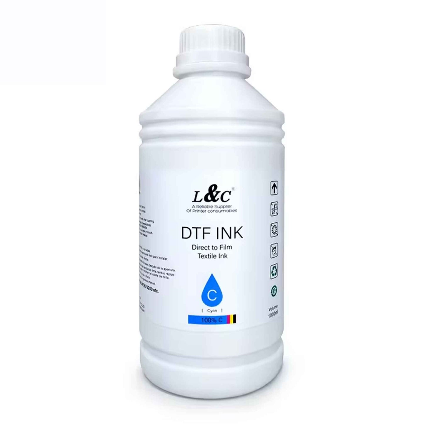 1000 ML DTF Transfer Tinte Cyan