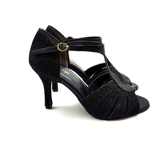 Glow Twinkle Tanzschuhe in Schwarz Glitter