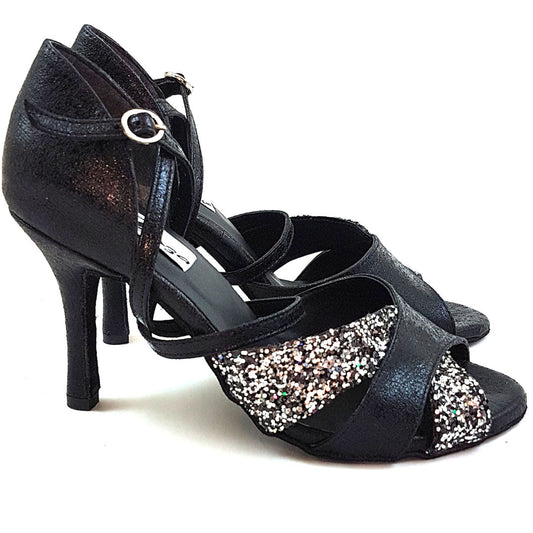ESP16 Tanzschuhe in Schwarz Silber