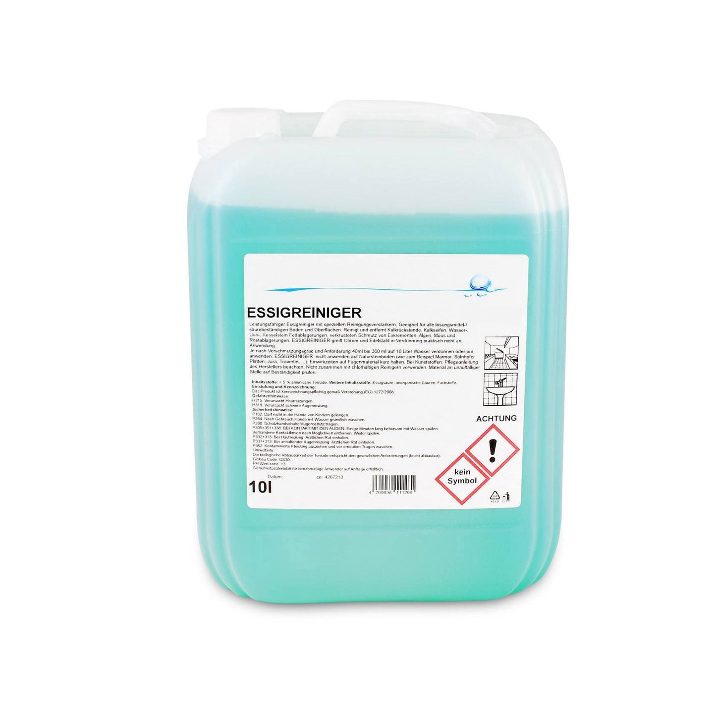 Essigreiniger, grün, ph <3, 10 Liter