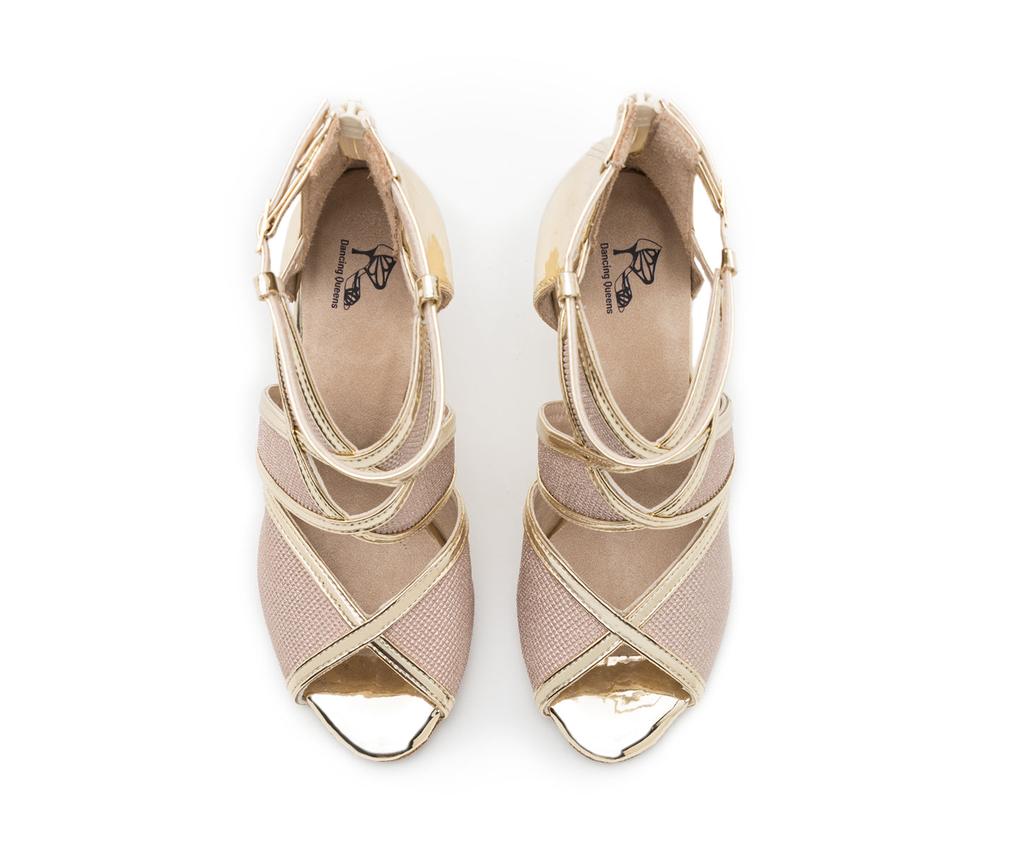 Glow Star Tanzschuhe in Gold Glitter
