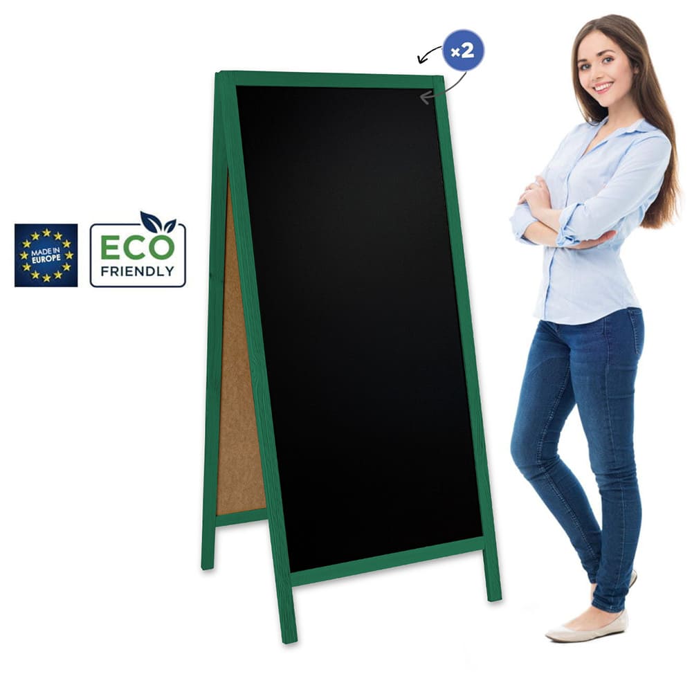 XXL Holz Kundenstopper "ColorFrame" 160x72cm, Indoor
