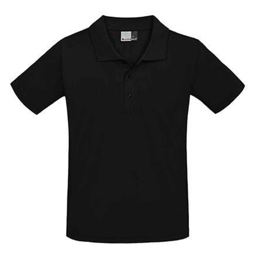 Herren Poloshirt 100% Baumwolle Schwarz