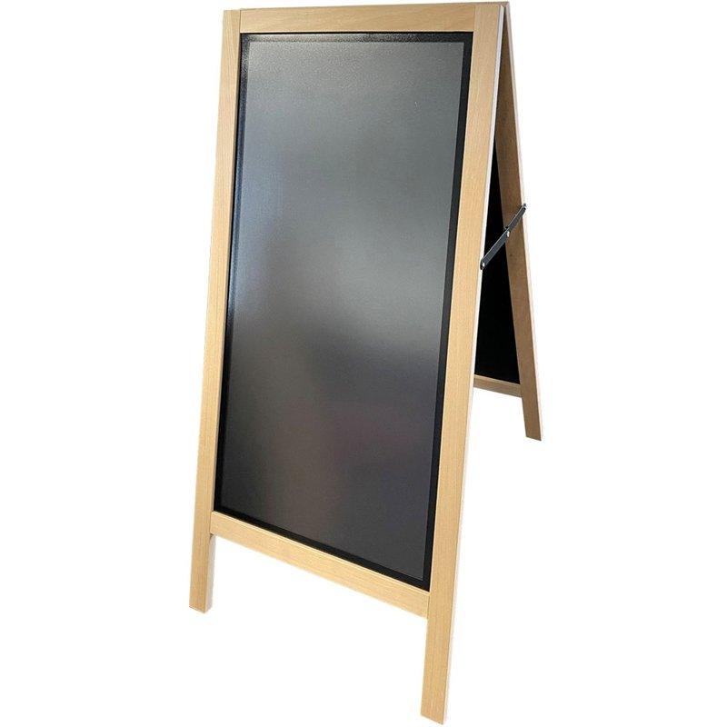Holz Kundenstopper 110x54cm, Magnetisch, Buche, Outdoor