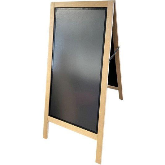 Holz Kundenstopper 110x54cm, Magnetisch, Buche, Outdoor