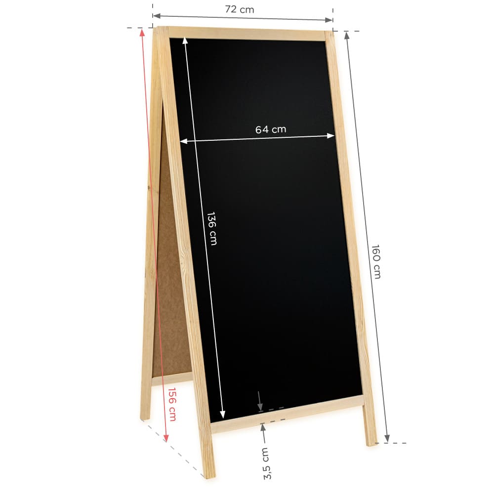 XXL Holz Kundenstopper "ColorFrame" 160x72cm, Indoor