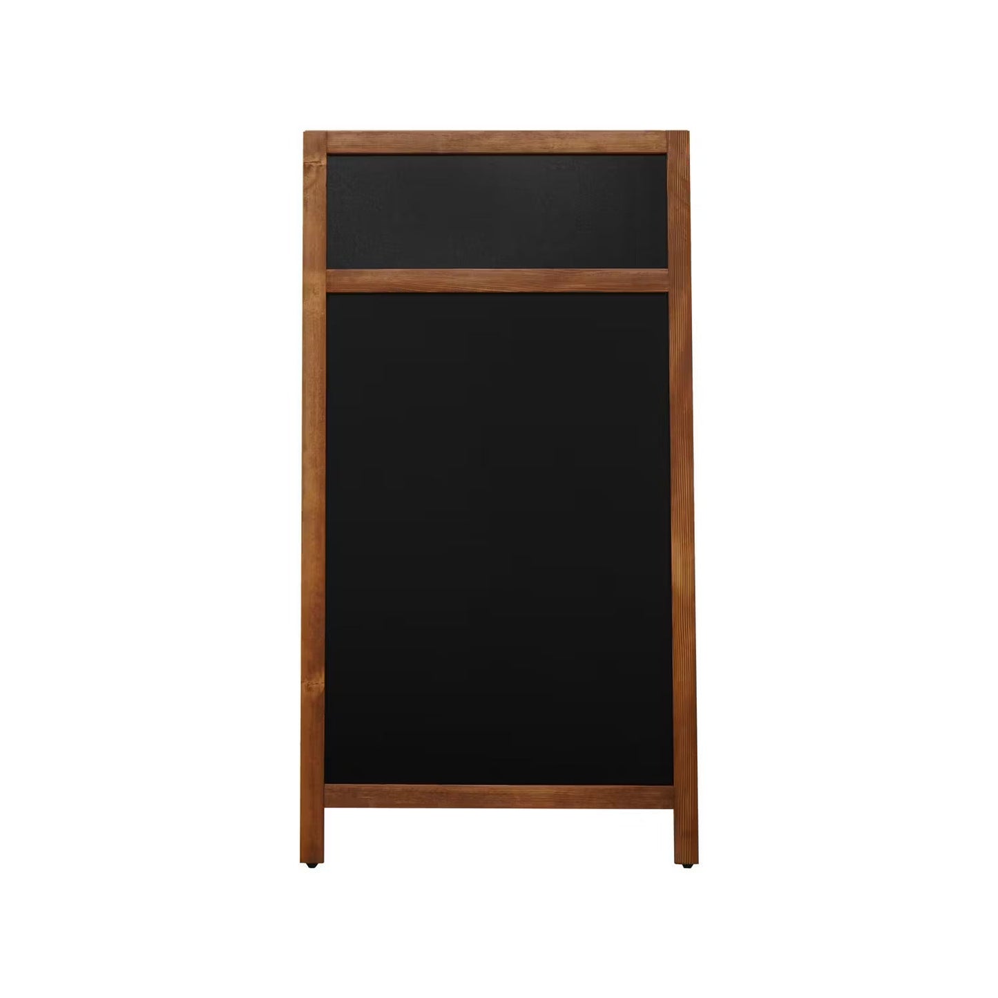 Holz Kundenstopper DIN A1 mit Topschild, Magnetisch, Dunkelbraun, Outdoor