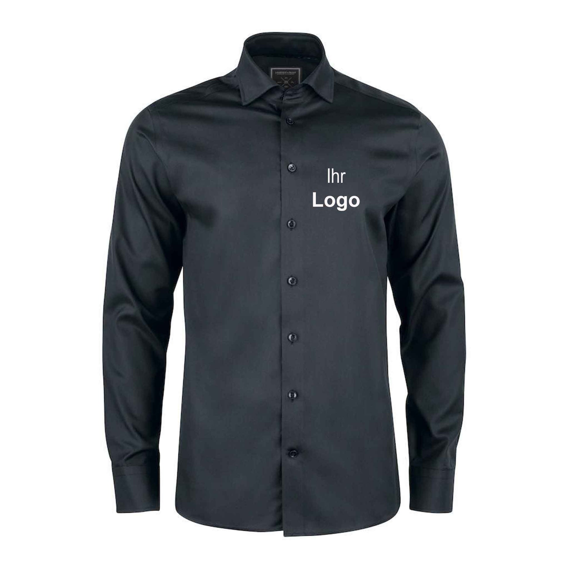 Bügelfreies Langarm Hemd mit Fleckenschutz - HF Black Row 60 Reg