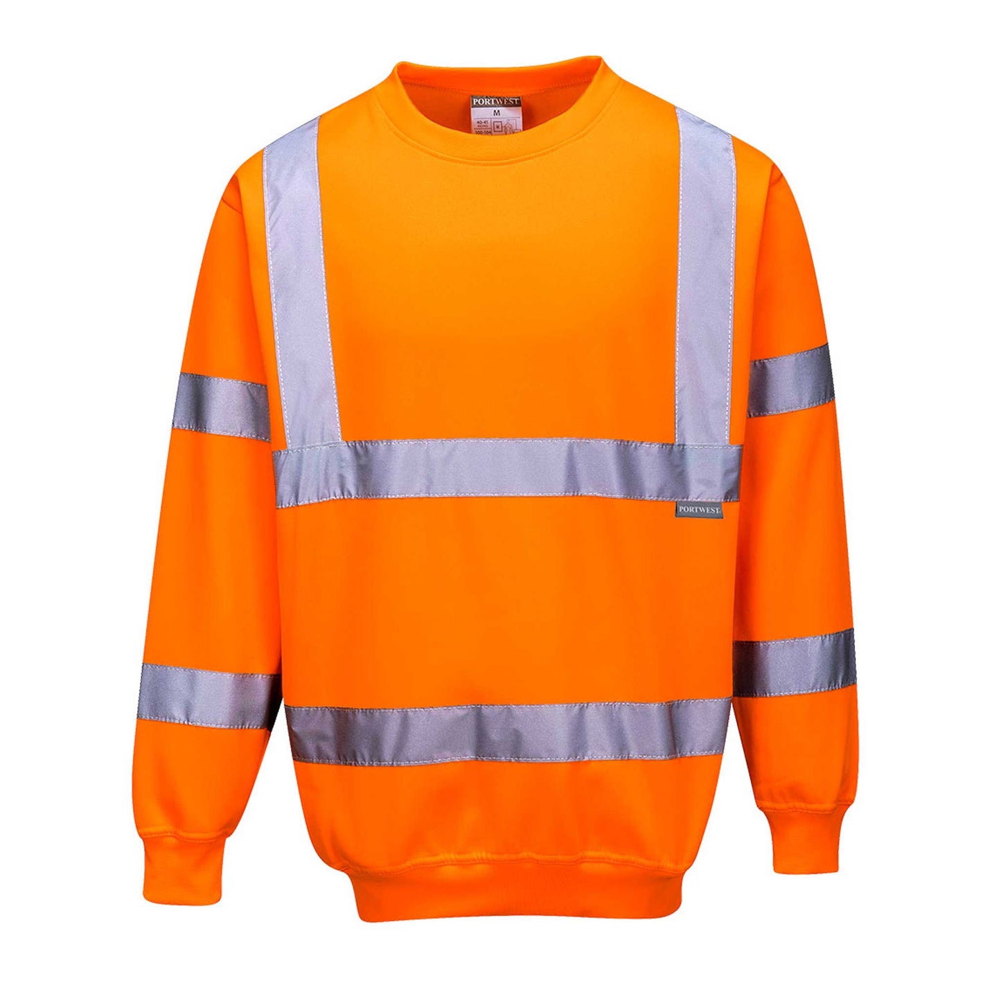 Orange-Warnschutz-Sweatshirt--B303--Warnschutz-Sweatshirt