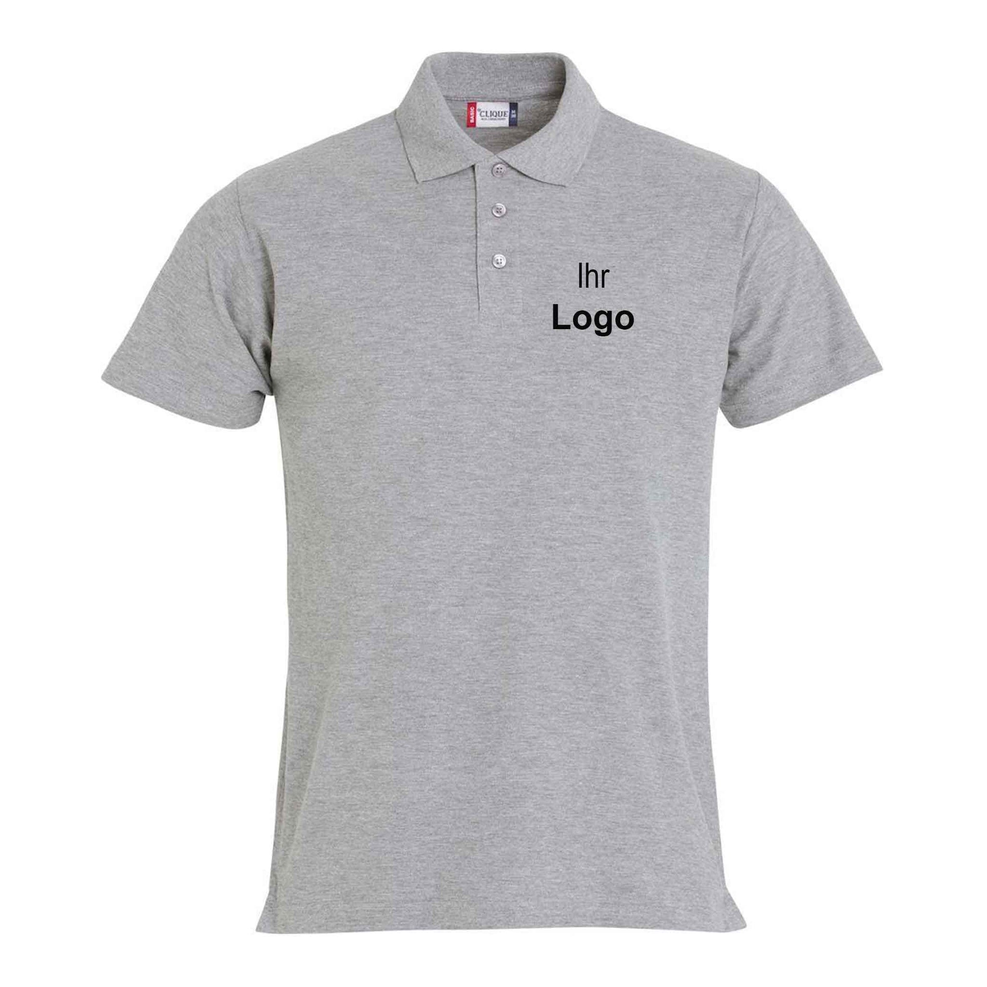 Poloshirt besticken und bedrucken- Herren Poloshirt Basic
