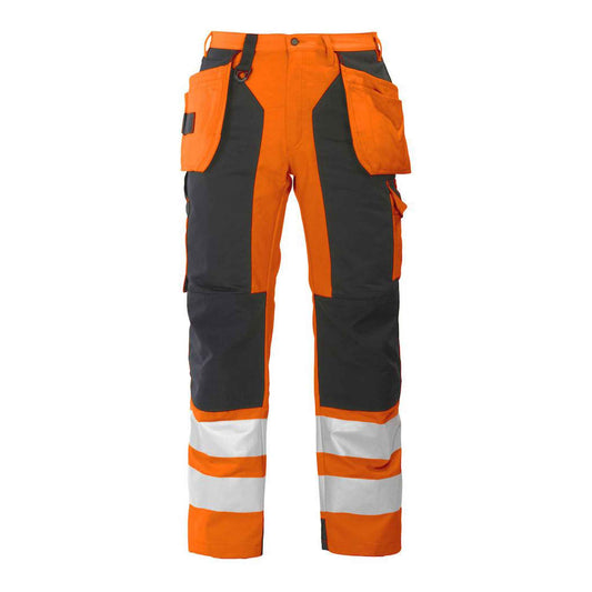 Projob Herren Warnschutz-Hose mit extra verstärktem Kniebereich