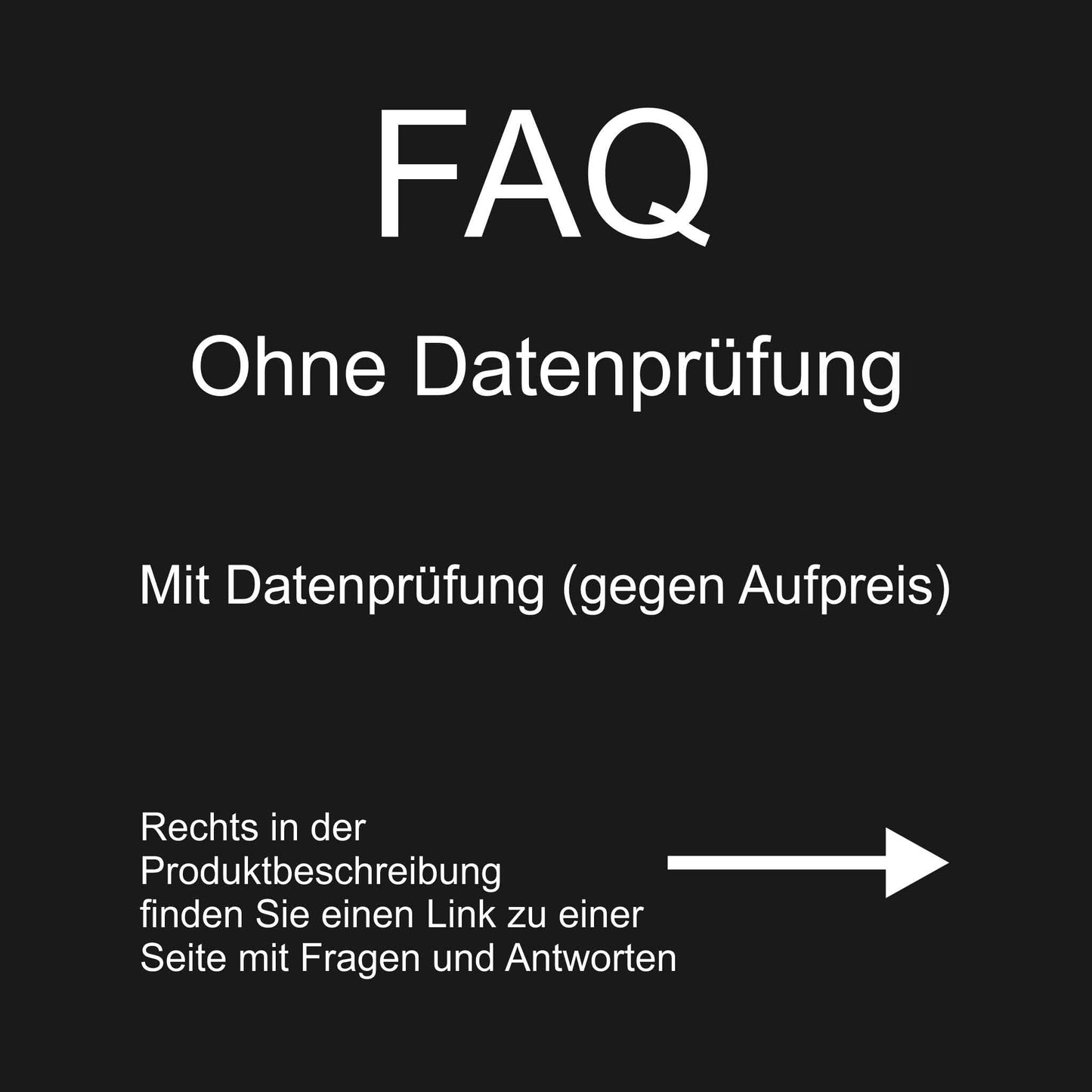 Rechts in der Produktbeschreibung finden Sie einen Link zu einer Seite mit Fragen und Antworten