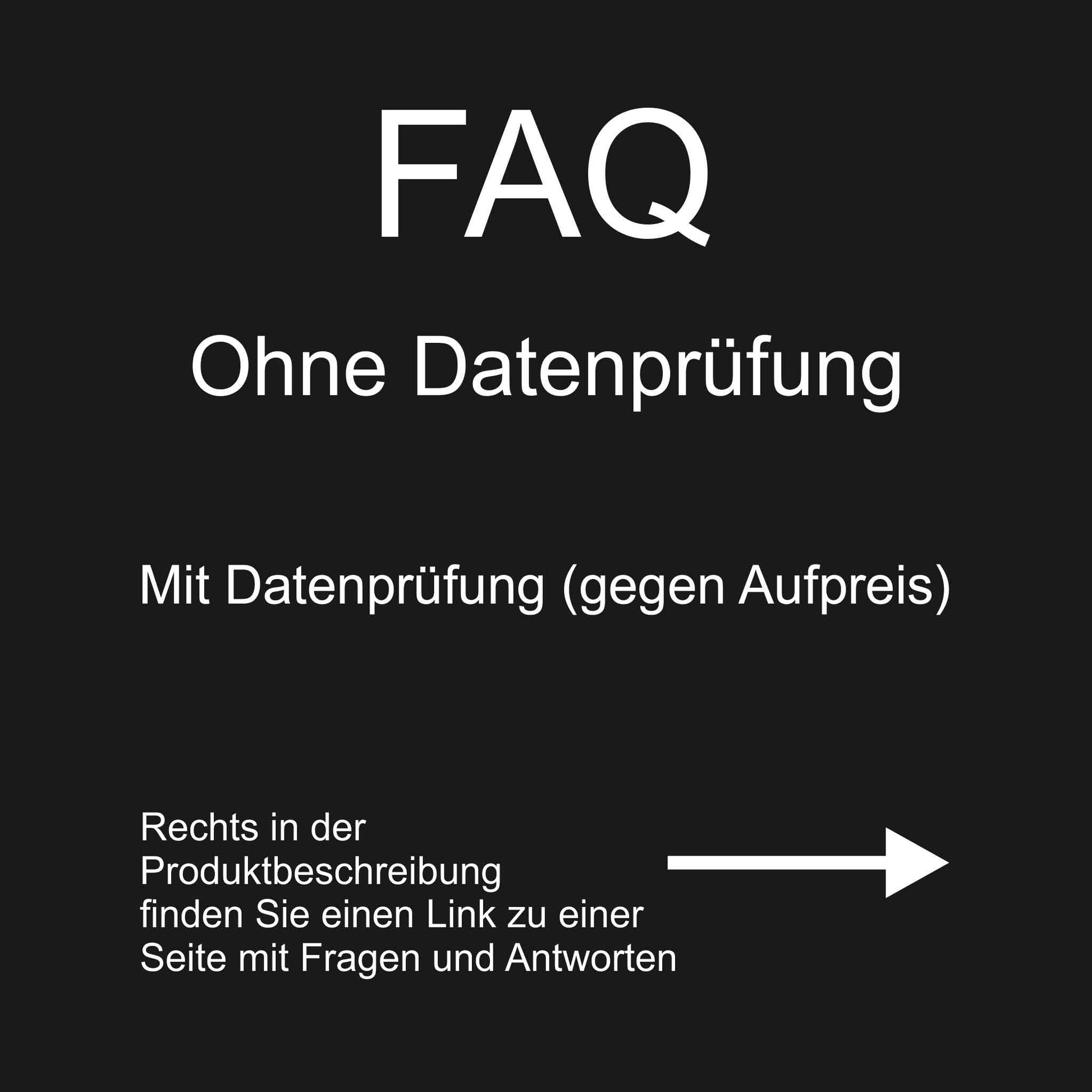 Rechts in der Produktbeschreibung finden Sie einen Link zu einer Seite mit Fragen und Antworten