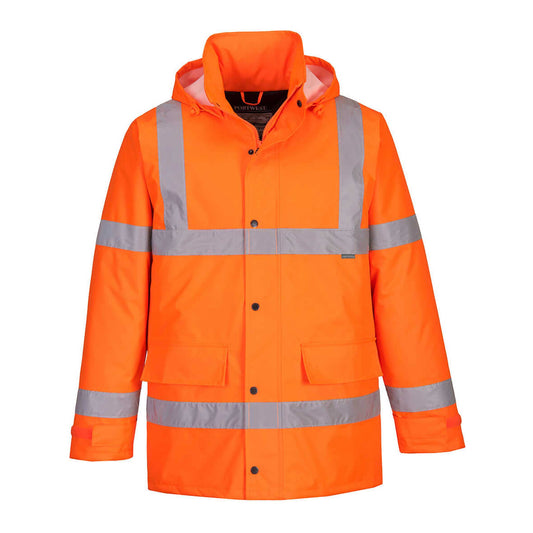 S460--Orange-Warnschutz-Winter-Verkehrsjacke---WARNSCHUTZ-VERKEHRS-JACKE