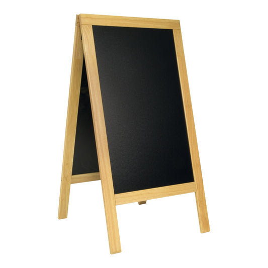 Securit® Holz Kundenstopper 140x70cm, Deluxe, Buche, Outdoor